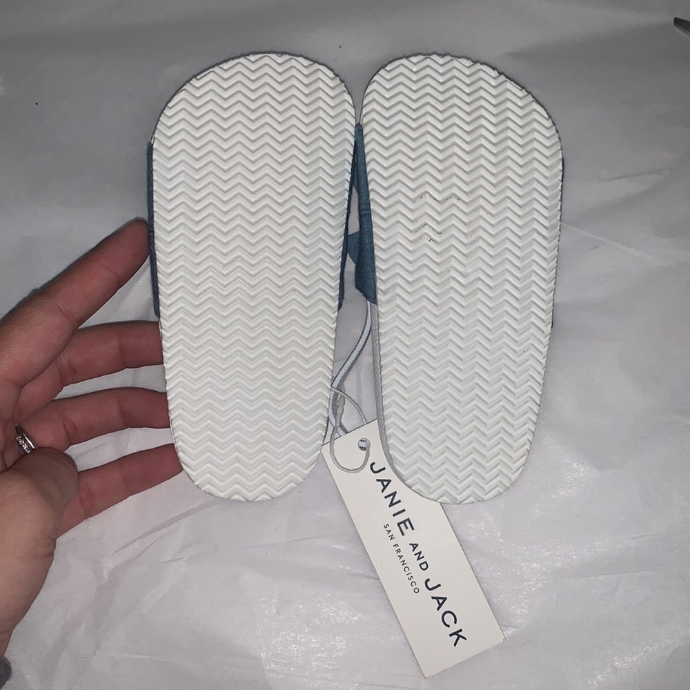 Janie and Jack Chambray Bow Slides, 6 - NWT - Picture 7 of 8